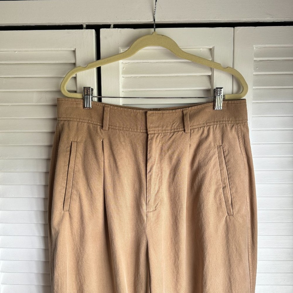 Everlane The Way-High Drape Pant in Ash Brown